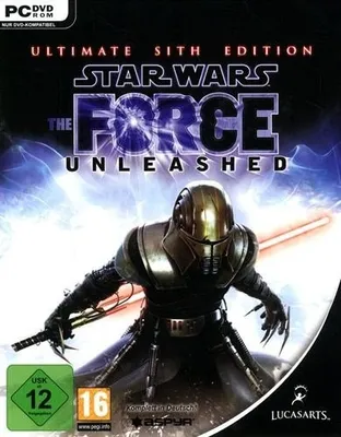 The image is a product packaging for a video game, featuring a character from the Star Wars universe.
