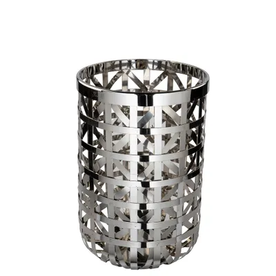 Produktbild von Fink JORIS, Windlicht mit Glas, Edelstahl , Glas, silberfarben, H. 41 cm, D. 26 cm 159024