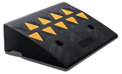 Imagen del producto de Rampa para bordillos, alta capacidad de carga, construcción de goma duradera, 2 unidades de 48.3 x 33.0 x 12.7 cm
