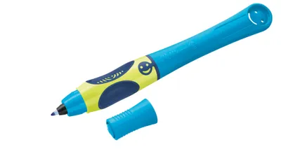 Immagine prodotto di Penna a inchiostro Pelikan griffix Neon Fresh Blue per destrimani, penna per imparare a scrivere con impugnatura ergonomica