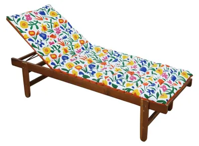 Image de Coussin de sol ou Bain de soleil Fleurs
