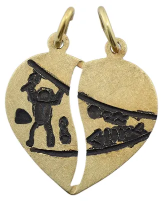 Produktbild von MIAMAR 0600492 Damen Anhänger Partneranhänger 14 Karat (585) Gelbgold