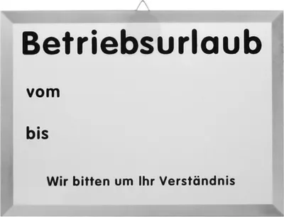 Produktbild von GRÄWE Gastroschild "Betriebsurlaub"