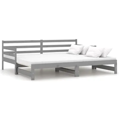 Obrázek produktu pro vidaXL Rozkládací denní postel Grey Solid Pine 2x(90x200) cm