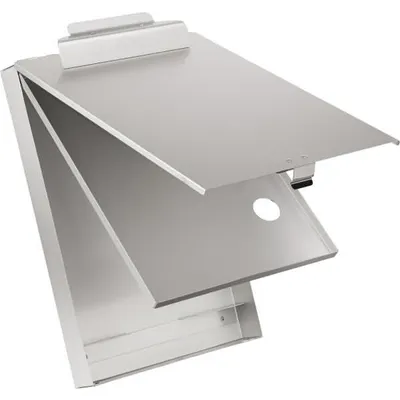 Produktbild von Läufer Formularhalter mit Box aus Aluminium DIN A4 mit Abteiltrenner