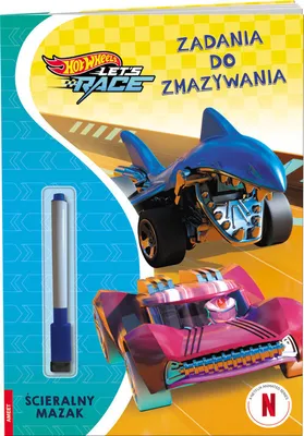 Obrázek produktu pro Fantastyczna Książeczka Hot Wheels - Przygotuj się na wyścigi! Zestaw z zadaniami do zmazywania dla małych miłośników motoryzacji!