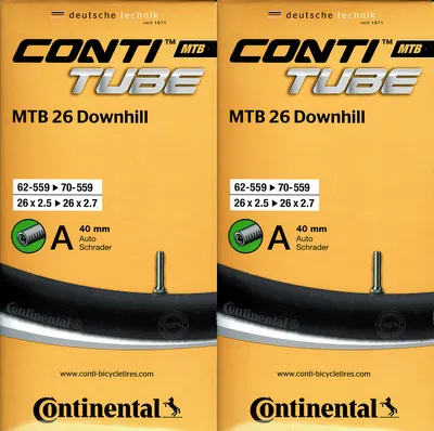 Produktbild von 2x Continental MTB 26 Downhill Schlauch 26 Zoll AV (57/70-559) AV 40mm