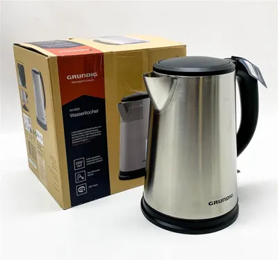 Produktbild von Grundig WK 5620, 1,7 l, 2200 W, Schwarz, Edelstahl, Edelstahl, Wasserstandsanzeige, Drahtlos