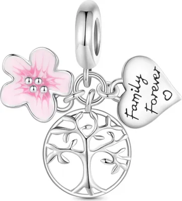 Image de Gnoce Charm cœur, arbre généalogique, fleur HVC244
