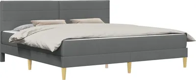 Immagine prodotto di vidaXL Struttura letto grigio scuro 180 x 200 cm poliestere