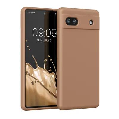 Produktbild von kwmobile Handyhülle für Google Pixel 6a Hülle, für Pixel 6a Case - Hülle Silikon - kabelloses Laden - Cappuccino