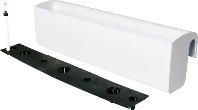 Immagine prodotto di Fioriera da balcone BALKONA CLASSICO in plastica, bianco lucido, 80x20x22 cm