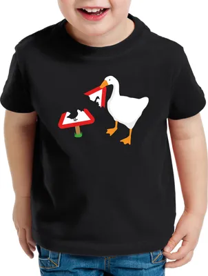Produktbild von style3 Gänse Panik Kinder T-Shirt gans videospiel