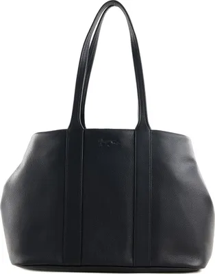 Image de LACOSTE Cuir sac shopper sac à épaule City Court Shopping Bag Noir