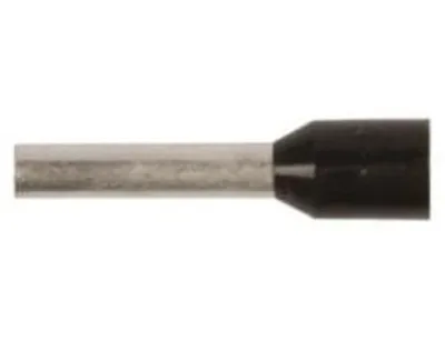 Obrázek produktu pro Izolovaná koncovka pro kabely, průřez 1,5 mm², délka 10 mm, černá, pozinkovaná, typ TI1.5L10 / 100 kusů /
