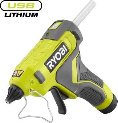 Zdjęcie produktu dla Ryobi RGLU4-0 Akumulatorowy pistolet do klejenia na gorąco, 4 V, w zestawie 3 sztuki kleju w sztyfcie