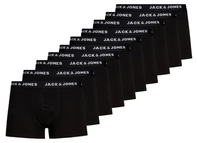 Produktbild von Jack & Jones 10er-Pack Kurze Bozershorts, Boxershorts, Boxer-Unterhose, Erwachsener, Männlich, Schwarz, Einfarbig