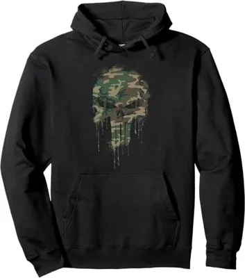 Produktbild von The Punisher - Kapuzenpullover Logo für Herren TV684 (L) (Schwarz/Grün)