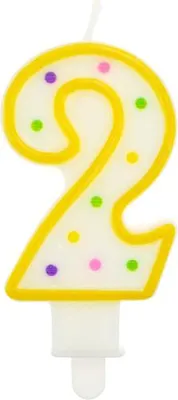 Obrázok produktu pre Narodeninové sviečky s bodkami 2, 7,5 cm (Párty - Sviečky)