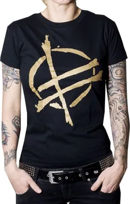 Productafbeelding van Fucked Up - Goudkleurig logo, T-shirt voor dames