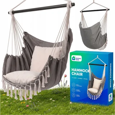 Obrázek produktu pro Závěsné křeslo, brazilská židle, houpačka s polštáři, zahradní nábytek na balkon