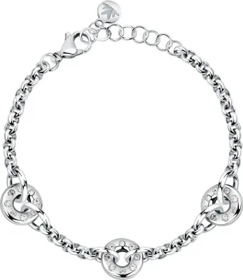 Image de Elégant bracelet en acier avec cristaux Bagliori SAVO10