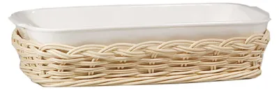 Zdjęcie produktu dla La Porcellana Bianca - Wiklinowy kosz na naczynie do zapiekania 30 cm Midollino
