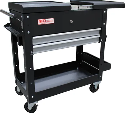 Immagine prodotto di BGS Carrello da officina 2 cassetti orizzontale doppio estraibile vuoto - 4105