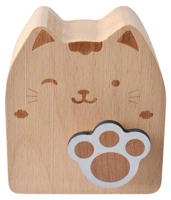 Image de Clayre & Eef Boîte à musique Chat 7x4x8 cm Bois brun