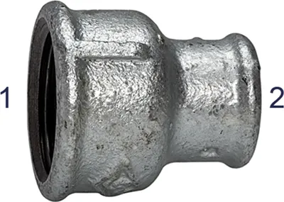 Produktbild von Riegler Muffen 240, IG/IG, Rp 3/8, Rp 1/4, schw. Temperguss feuerverz.