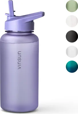 Produktbild von Trinkflasche 1L Sport Flasche Wasserflasche BPA frei lila Fitness Vinsun