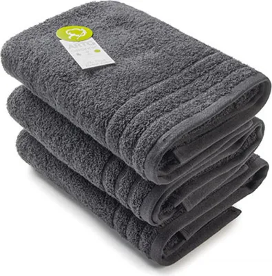 Produktbild von A&R AR503 | Organic Handtuch Baumwolle - 60 x 110 cm - Farbe: Black - Größe: 60 x 110 cm