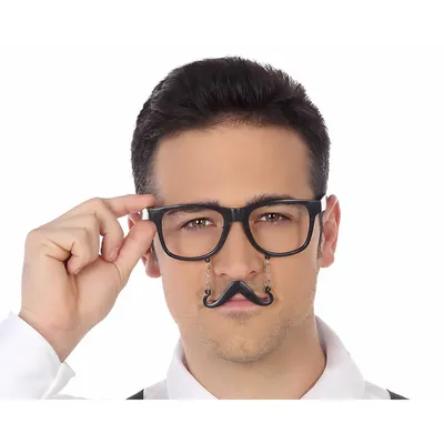 Zdjęcie produktu dla Okulary akcesoria do przebrania wąsy czarny