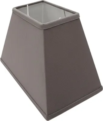 Produktbild von Lampenschirm rechteckig Samtoptik | Grau | Trapez | H 16 X L23X B14
