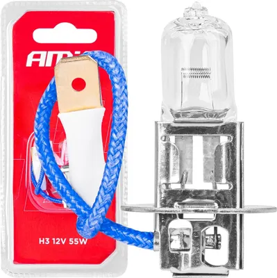 Produktbild von Halogenlampe H3 12V 55W AMIO langlebig & effizient Blisterpackung