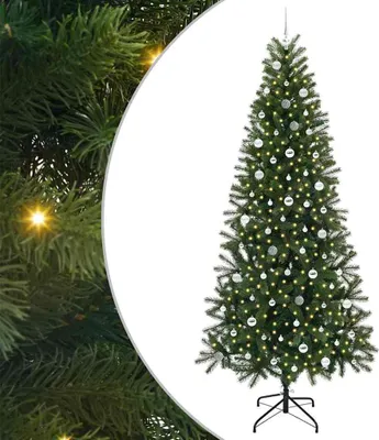 Obrázek produktu pro vidaXL Umělý vánoční stromek s 300 LED diodami zelený 240 cm PE a PVC
