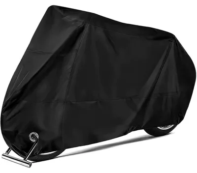 Zdjęcie produktu dla Pokrowiec motocyklowy XXL, 190T, Oxford, wodoodporny, czarny, wymiary: 245 x 105 x 125 cm