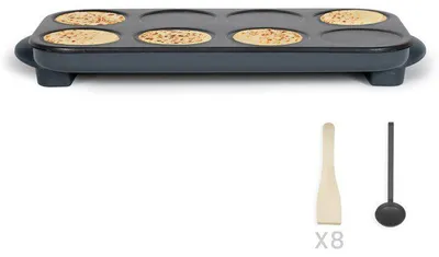 Obrázek produktu pro Maxi-Crêpe-Party  LIVOO  DOC186G  1500 W  8 mini-crêpes Ø 12 cm  nepřilnavý povrch  černá barva