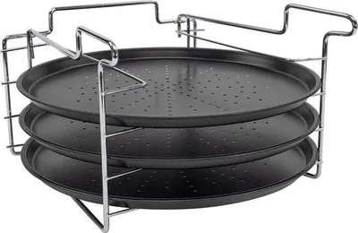 Image de Set de cuisson pour pizza 3 pièces avec moule à pizza rond pour flambé