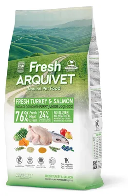 Image de ARQUIVET Fresh Puppy Turkey and Salmon - nourriture semi-humide pour chiens - 10 kg