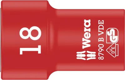 Obrázek produktu pro Wera 05004962001, Socket, 3/8", Metrický, 1 hlava/hlavy, 18 mm, 46 mm