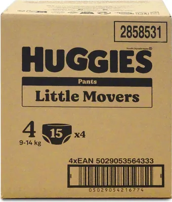 Produktbild von Huggies Windel-Höschen Größe 4 (9-14kg) 60 Sück (4 x15)