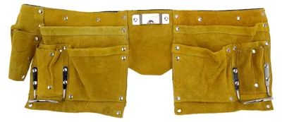 Produktbild von Leder-Werkzeuggürtel mit mehreren Taschen und Schnellverschluss-Schnalle für die Holzbearbeitung
