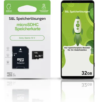 Produktbild von microSD Speicherkarte S&L für Sony Xperia 10 V - Speicherkapazität: 32 GB