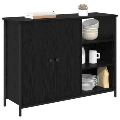 Zdjęcie produktu dla vidaXL Kredens o wyglądzie czarnego dębu 100 x 33 x 75 cm materiał drewnopochodny