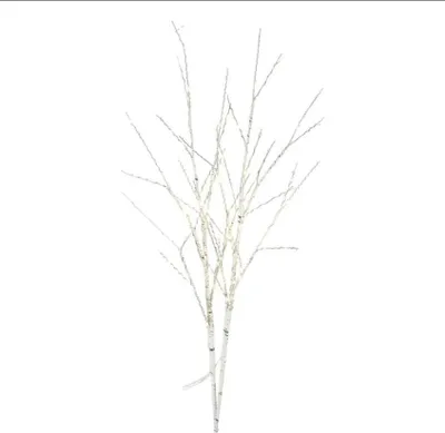 Obrázok produktu pre LED dekorácia 2x brezová vetvička, 60 cm, 3xAA, teplá biela, časovač