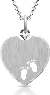 Produktbild von Herzanhänger mattiert aus Sterlingsilber