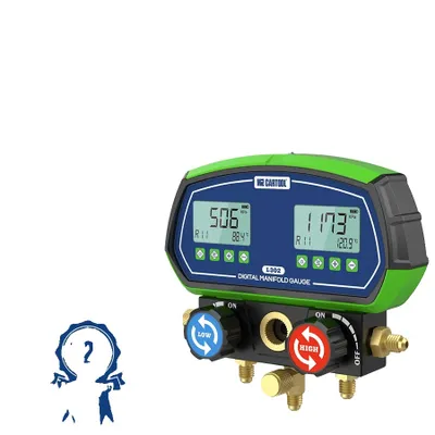 Zdjęcie produktu dla Tester ciśnienia podciśnienia MRCARTOOL HVAC, podwójny wyświetlacz ciśnienia, precyzyjne pomiary, trzy tryby pracy