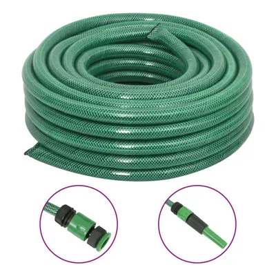 Zdjęcie produktu dla vidaXL Wąż ogrodowy ze złączką zielony 0.75" 20 m PVC