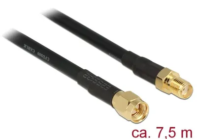 Produktbild von DeLOCK 89426, 7,5 m, CFD200, SMA, SMA, Schwarz